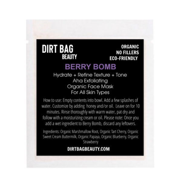 Organic Facial Mask -- Berry Bomb