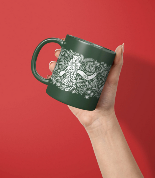 Cheetah Holiday Mug