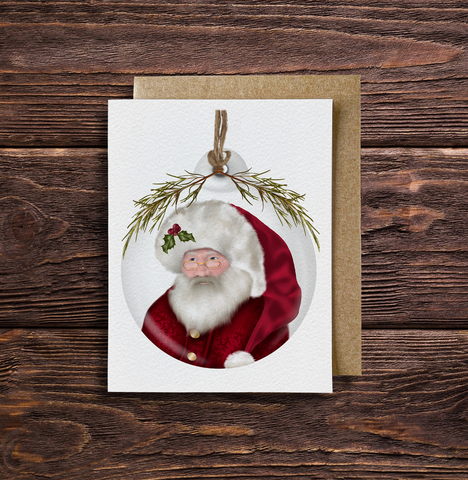 Santa Bauble Card